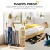 PawHut Foldable Dog Gate with Door, 3 Panel, Metal, Auto-Close Safety Gate, 79.7"Lx29.9"H image thumbnail 6