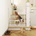 PawHut Adjustable Dog Gate with Cat Door, Pressure/Hardware Mounted 29.5"-33.5"L image thumbnail 2