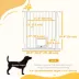 PawHut Adjustable Dog Gate with Cat Door, Pressure/Hardware Mounted 29.5"-33.5"L image thumbnail 3