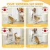 PawHut Adjustable Dog Gate with Cat Door, Pressure/Hardware Mounted 29.5"-33.5"L image thumbnail 5