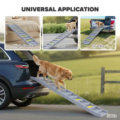 PawHut Foldable Dog Car Ramp with Anti-Slip Steps 60.6"Lx15.7"W - Image 7