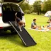 PawHut Folding Pet Ramp with Grass Surface, Raised Side Rails, for Cars, SUVs 61"Lx15.2"W image thumbnail 2