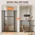 PawHut Adjustable Pet Gate, Pressure Mounted 55"H, 30"-41"W image thumbnail 4
