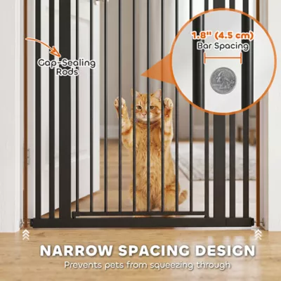 PawHut Adjustable Pet Gate, Pressure Mounted 55"H, 30"-41"W - Image 5