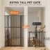 PawHut Adjustable Pet Gate, Pressure Mounted 63"H, 30"-41"W image thumbnail 4