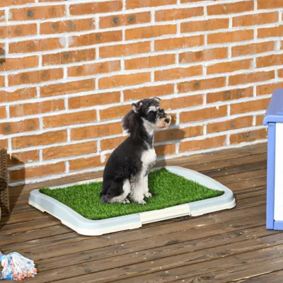 PawHut Puppy Training Pad with Artificial Grass, 24.8"Wx19.1"L - Image 2