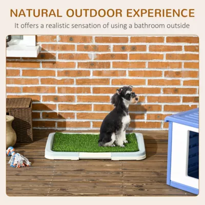 PawHut Puppy Training Pad with Artificial Grass, 24.8"Wx19.1"L - Image 4