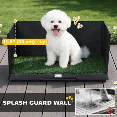PawHut Dog Potty with Grass Pad, High Walls and Tray 29.5"Lx20.1"W - Image 4