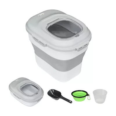 PawHut Collapsible Dog Food Storage Container 6-30lb - Image 1