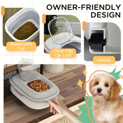 PawHut Collapsible Dog Food Storage Container 6-30lb - Image 7
