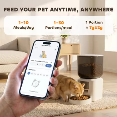 PawHut Automatic Cat Feeder with Camera, 2.4G WiFi, 2-Way Audio, 8L - Image 5