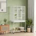 PawHut Large Rolling Bird Cage with Detachable Rolling Stand, Storage Shelf, Wood Perch, 64"H image thumbnail 2