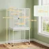 PawHut Large Rolling Bird Cage with Detachable Rolling Stand, Storage Shelf, Wood Perch, 64"H image thumbnail 3