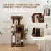 PawHut Cat Tree with Scratching Posts, Cat Bed, Condo, Jumping Platforms 41"H image thumbnail 5