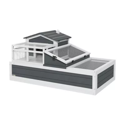 PawHut 2-Tier Wooden Tortoise House - Image 1