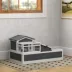 PawHut 2-Tier Wooden Tortoise House image thumbnail 2