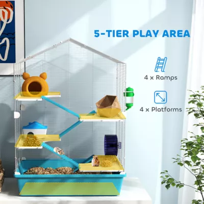 PawHut 5-Tier Large Hamster Cage - Image 4