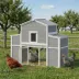 PawHut Wooden Chicken Coop with 2 Nesting Boxes, Sliding Tray & Ramp 52.8"H x 66.5"W image thumbnail 2