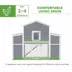 PawHut Wooden Chicken Coop with 2 Nesting Boxes, Sliding Tray & Ramp 52.8"H x 66.5"W image thumbnail 4