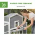 PawHut Wooden Chicken Coop with 2 Nesting Boxes, Sliding Tray & Ramp 52.8"H x 66.5"W image thumbnail 7
