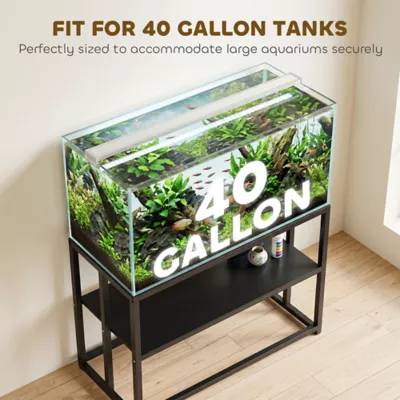 PawHut 40 Gallon Fish Tank Stand with Storage Shelf and Adjustable Feet 36.6"L x 18.5"W x 29.9"H - Image 6