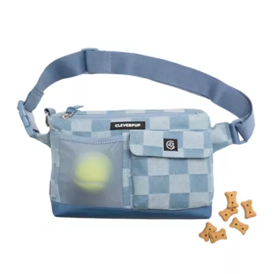 Cleverpup Dog Walk & Train Sling Bag W/ Poop Bag Dispenser, Treat Pocket, and Hidden Squeaker - Image 1