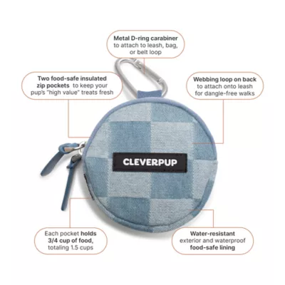 Cleverpup Snackpack Double Insulated Dog Treat Pouch W/ Water-Resistant Exterior & Lining - Image 4