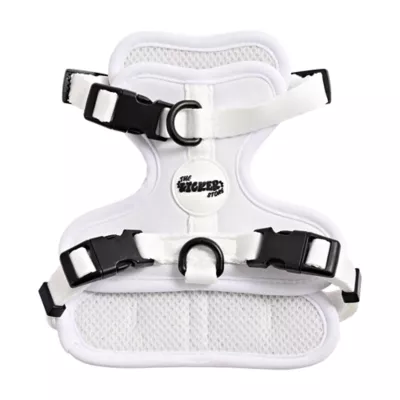 THE LICKER STORE Arlo White Adjustable Soft Padded No Pull Harness - Image 1