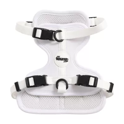 THE LICKER STORE Arlo White Adjustable Soft Padded No Pull Harness - Image 1