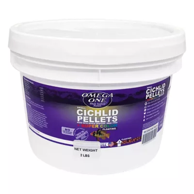 Omega One Cichlid Super Color Pellets Fish Food - 2lbs - Image 1