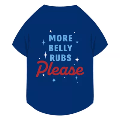 Blue More Belly Rubs Please Pet T-Shirt, Multiple Sizes, XS-XL - Image 1