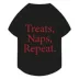 Treats, Naps, Repeat Pet Black T-Shirt, Multiple Sizes, XS-XL image thumbnail 1