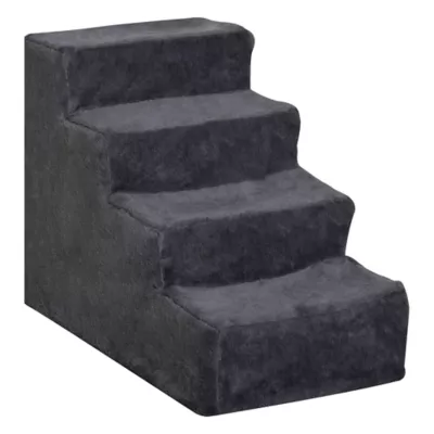 PawHut 4-Step Pet Ramp with Removable Cover, 17.3"H - Image 1