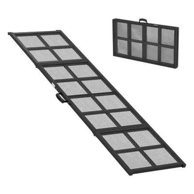 PawHut 75" Folding & Portable Dog Car Ramp for Large Dogs, Extra Long & Wide - Image 1