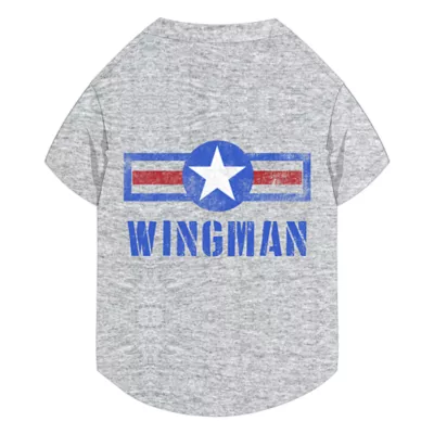 Wingman Star Pet Grey T-Shirt, Multiple Sizes, XS-XL - Image 1