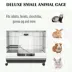 PawHut 28"H 2-Level Small Animal Habitat with Wheels, Slide-out Tray, Ramp image thumbnail 4