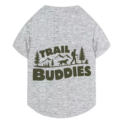 Trail Buddies Pet Grey T-Shirt, Multiple Sizes, XS-XL - Image 1