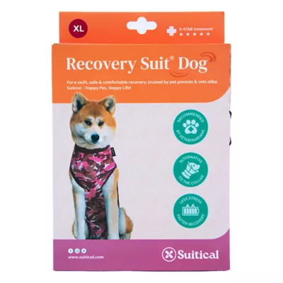 Suitical Dog Recovery Suit - Pink Camo - Image 1