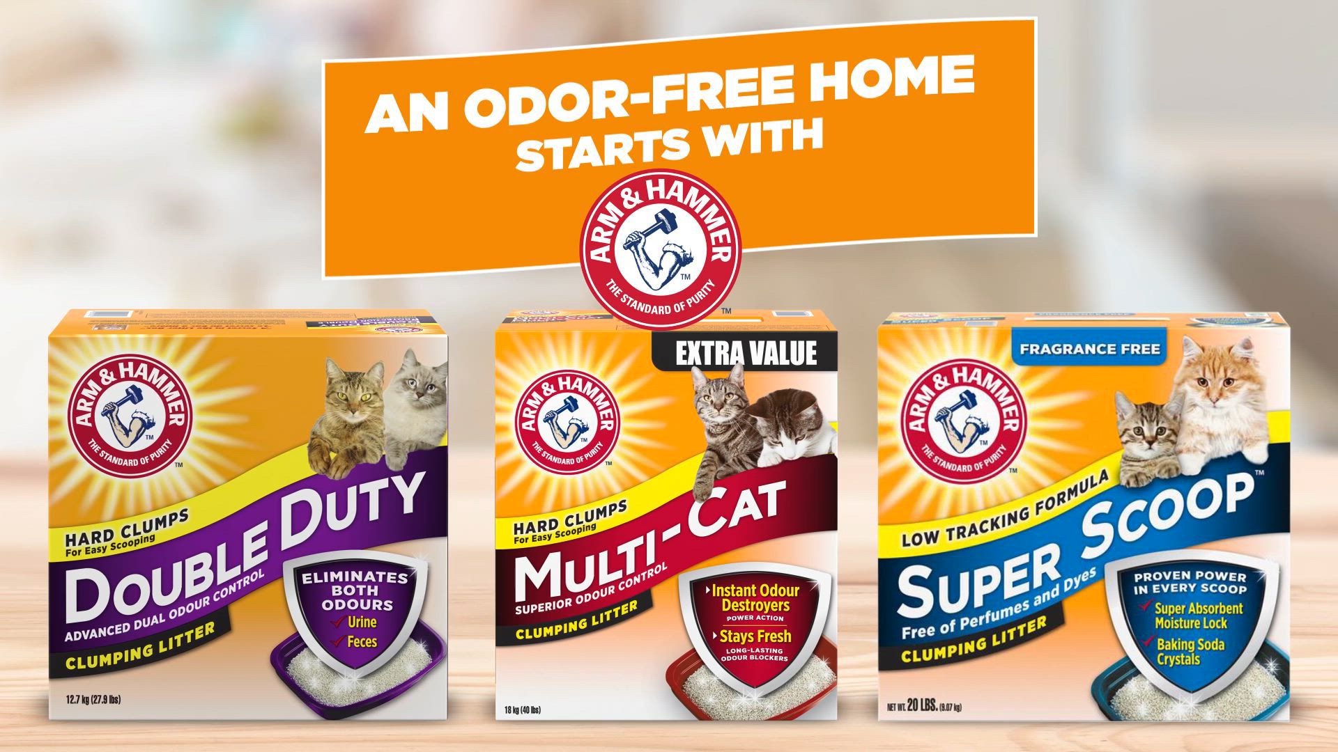 Arm & Hammer Clumping Multi-Cat Clay Cat Litter - Unscented