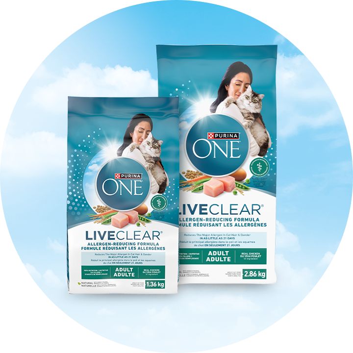 Purina ONE liveclear bag of dry food