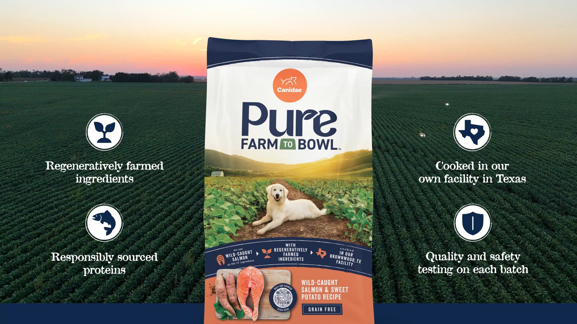 Canidae Pure Farm To Bowl Adult Dog Food - Wild-Caught Salmon