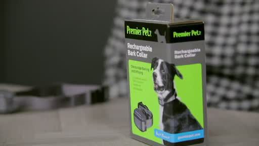 Premier Pet Rechargeable Bark Adjustable Collar Black