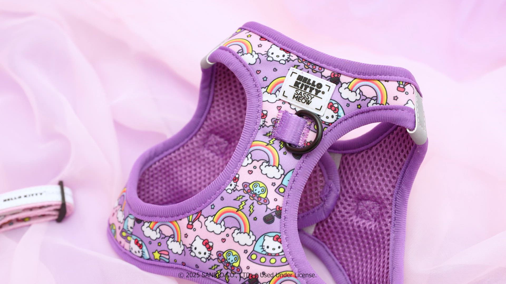 Sassy Meow Hello Kitty® Purple Step-In Cat Harness