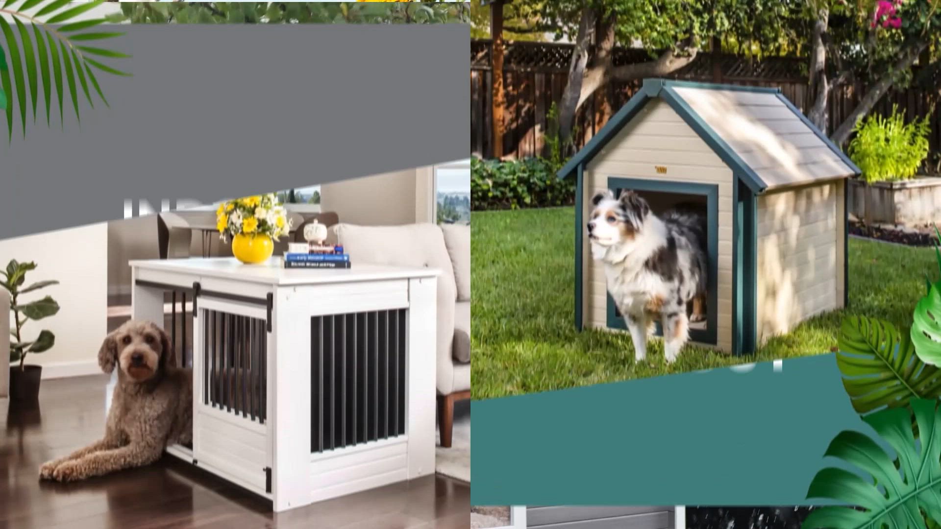 New Age Pet®® ECOFLEX® Horizon Pet Crate and End Table, Antique White