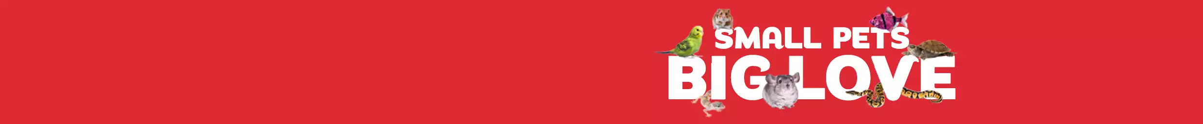 Small pet event with picture of animals and redbackground