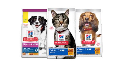 three hill's science diet dry food bags