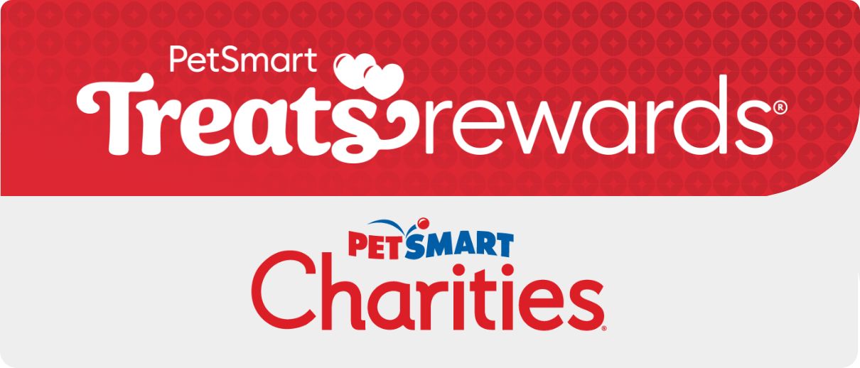 PetSmart Charities logo, and Treats Rewards logo.