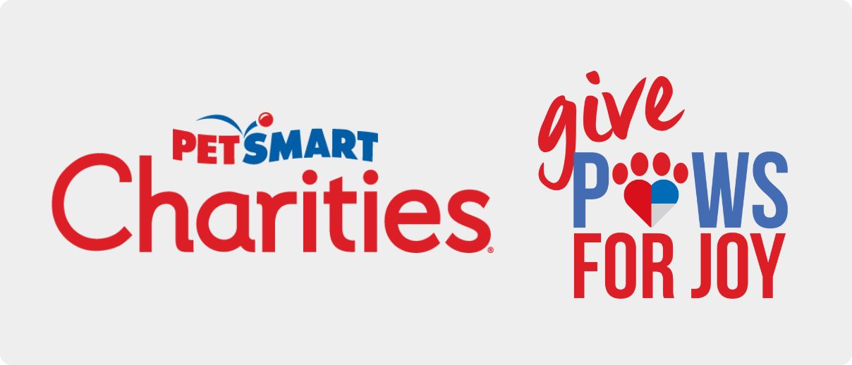 PetSmart Charities logo, and Paws for Joy logo.