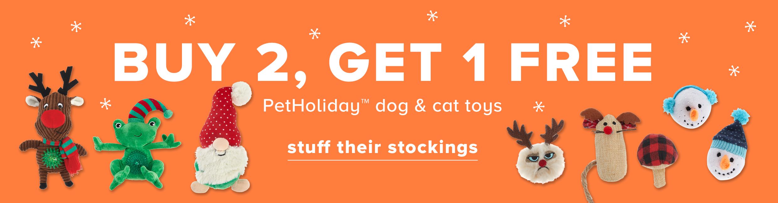 Buy2 Get1 Free Pet Holiday Dog & Cat Toys