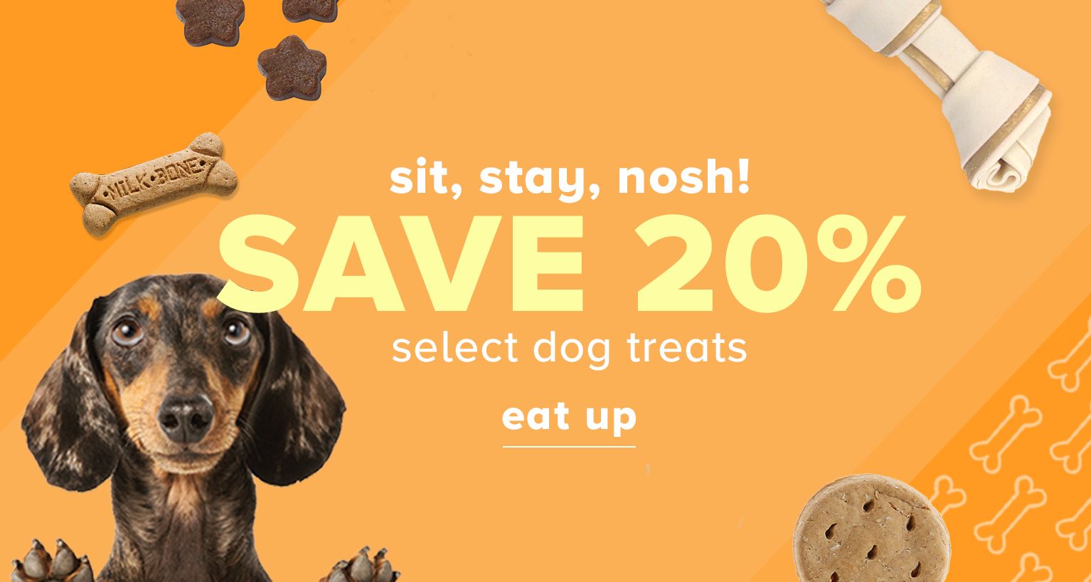 Save 20% on select dog treats